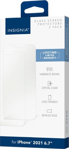 Insignia™ Tempered Glass Screen Protector for iPhone 14 Plus, iPhone 13 Pro Max, and iPhone 12 Pro Max (2-Pack) - Clear BUY IN EUROPE