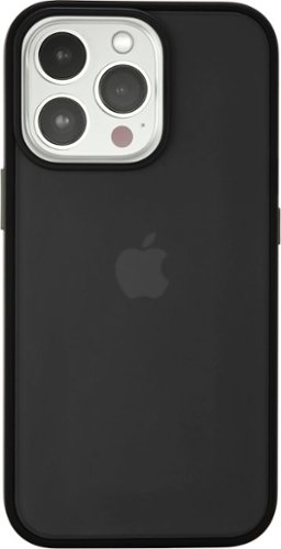 Insignia™ - Hard Shell Case for iPhone 13 Pro - Semi-Clear Black