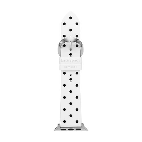 kate spade new york - 38/40mm band for Apple Watch® - White and Black Polka Dot Silicone