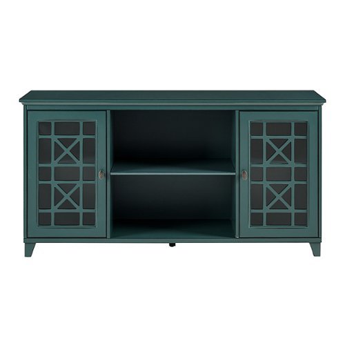 

Walker Edison - 60” Classic 2 Door Sideboard with Fretwork Detail - Antique dark teal