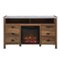 Walker Edison - Rustic Apothecary Two Door Fireplace TV Stand for Most TVs up to 58" - Rustic Oak-Front_Standard