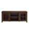 Walker Edison - 58” Farmhouse 2 Door TV Stand for TVs up to 65” - Dark brown-Front_Standard