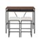 Walker Edison - 3-Piece Counter Height Dining Table with Stools - Dark walnut/grey-Front_Standard