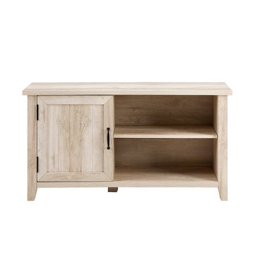 Walker Edison - 44” Modern Farmhouse TV Stand for TVs up to 50” - White oak