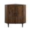 Walker Edison - 30” Contemporary 2-Door Corner Accent Cabinet - Dark Walnut-Front_Standard