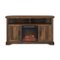 Groove Two Door Farmhouse Fireplace Corner TV Stand for Most TVs up to 60"-Front_Standard