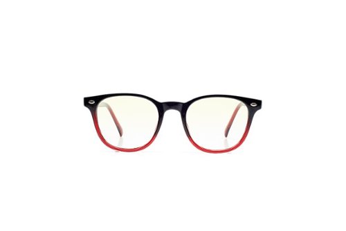 Wavebalance Wave Balance Blue Light Reducing Computer and Device Glasses Retro Red "Emerson", One Size - Black to Red Gradient