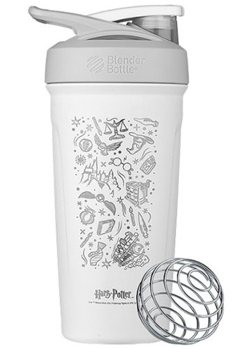 BlenderBottle - Harry Potter Series Strada 24 oz. Insulated Stainless Steel Water Bottle/Shaker Cup - White