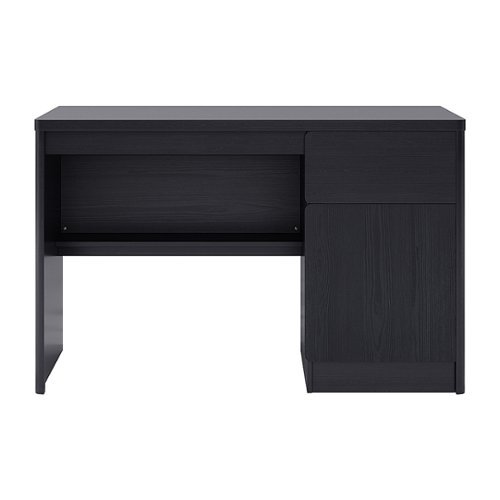 CorLiving - Kingston Desk with Cabinet - Black Brown