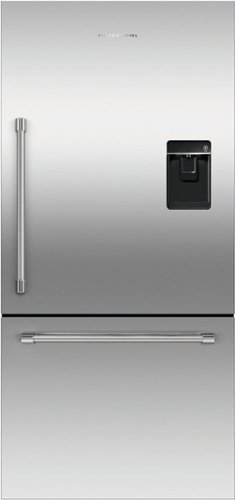 Fisher & Paykel - 17.1 Cu. Ft. Bottom-Freezer Counter-Depth ActiveSmart Refrigerator Ice Water - Silver