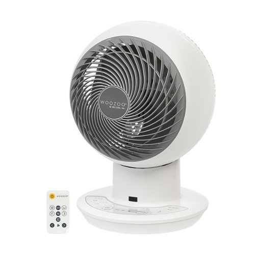 Woozoo - Personal Oscillating Air Circulator Fan with Remote - 10 Speed with Timer - Large Room 589 ft² - White