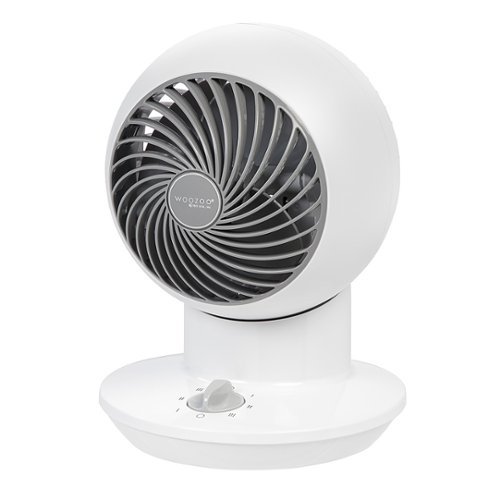 Woozoo - Mini Globe Air Circulator Table Fan - 3 Speed - Small Room 117 ft² - White