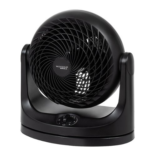WOOZOO - Oscillating Air Circulator Fan - 3 Speed - Medium Room 275 ft² - Black