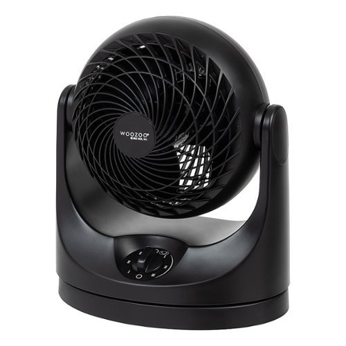 Woozoo - Oscillating Air Circulator Fan - 3 Speed - Small Room 157 ft² - Black