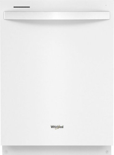 Whirlpool - 24" Top Control Built-In Dishwasher with Stainless Steel Tub, Large Capacity with Tall Top Rack, 50 dBA - White