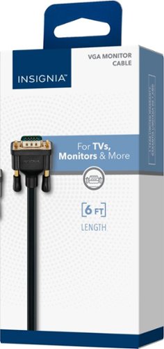 Insignia™ 6' VGA Monitor Cable - Black WORLDWIDE DELIVERY