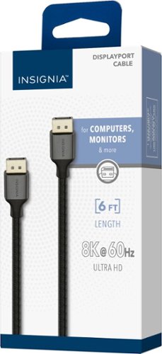 Insignia™ 6' DisplayPort Cable - Black GLOBAL SHIPPING
