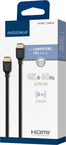 Insignia™ 6' 4K Ultra HD HDMI Cable - Black GLOBAL SHIPPING