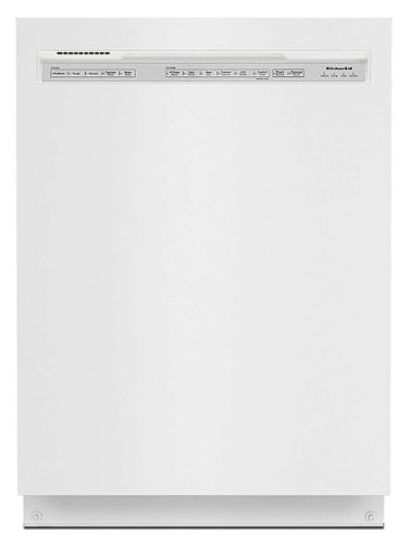 "KitchenAid - 24"" Front Control Built-In Dishwasher with Stainless Steel Tub, ProWash, 47 dBA - White"