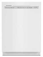 KitchenAid - 24" Front Control Built-In Dishwasher with Stainless Steel Tub, ProWash, 47 dBA - White - Front_Standard