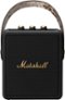 Marshall - Stockwell II Portable Wireless Bluetooth Speaker with Bass / Treble / Volume Controls and 3.5 mm Auxiliary Input - Black/Brass-Front_Standard
