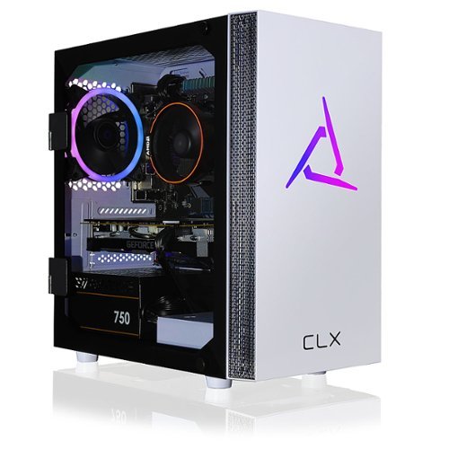 CLX - SET Gaming Desktop - AMD Ryzen 5 5600X - 16GB Memory - GeForce RTX 2060 - 500GB NVMe M.2 SSD + 2TB HDD - White