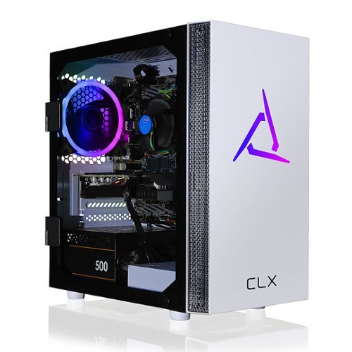 CLX - SET Gaming Desktop - Intel Core i5 10400F - 16GB Memory - GeForce GTX 1660 SUPER - 500GB NVMe M.2 SSD + 2TB HDD - White
