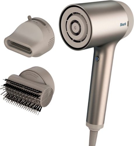 Shark - HyperAir Hair Blow Dryer with IQ 2-in-1 Concentrator & Styling Brush Attachments - Stone