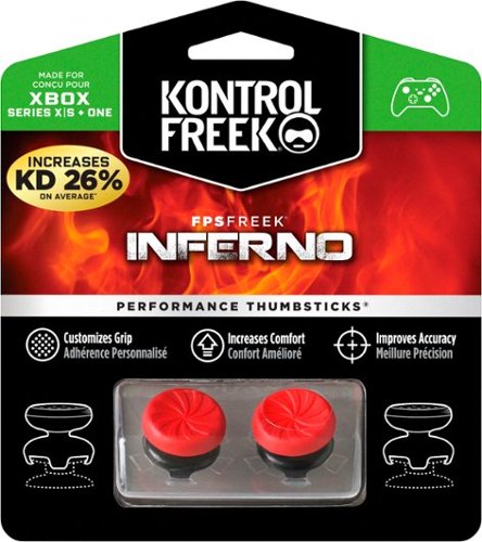 

KontrolFreek - FPS Freek Inferno 4 Prong Performance Thumbsticks for Xbox One and Xbox S - Red