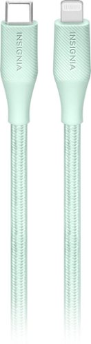 Insignia™ - 10' Lightning to USB-C Charge-and-Sync Cable - Green