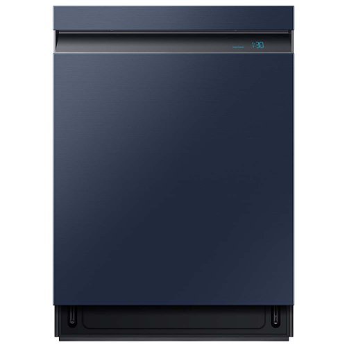 Samsung - Smart BESPOKE Linear Wash 39dBA Dishwasher - Navy Steel