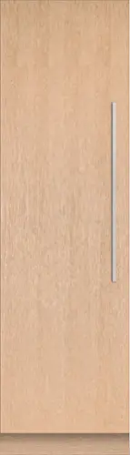 Front. Fisher & Paykel - Integrated 24 in. 12.4 cu ft Column Refrigerator with  Internal Water Dispenser and Stainless Interior, Left Hinge - Custom Panel Ready.