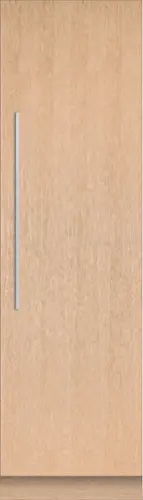 Front. Fisher & Paykel - Integrated 24 in. 12.4 cu ft Column Refrigerator with  Internal Water Dispenser and Stainless Interior, Right Hinge - Custom Panel Ready.