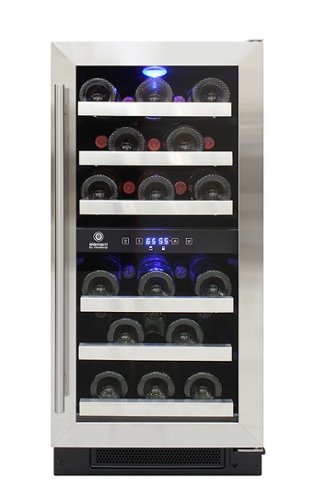 

Vinotemp - 28-Bottle Dual Zone Wine Cooler - Silver