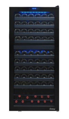 Vinotemp - 110-Bottle Dual Zone Wine Cooler with Touch Screen - Black