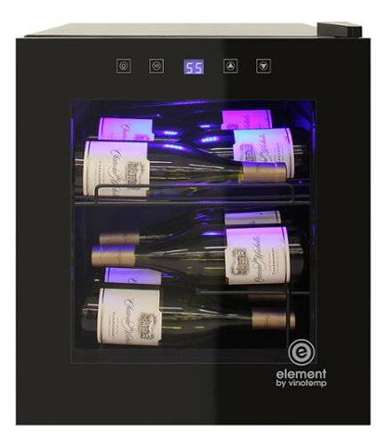 Vinotemp - 15-Bottle Single-Zone Wine Cooler with Touch Screen - Black