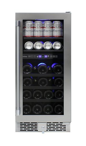 Vinotemp - 19-Bottle Dual Zone Beverage Cooler - Silver