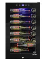Vinotemp - 42-Bottle Wine Cooler with Touch Screen - Black - Front_Standard
