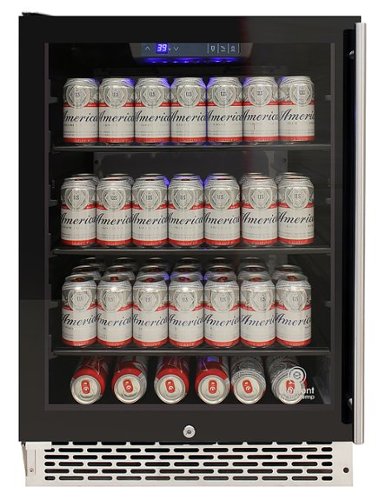 Vinotemp - Private Reserve Series 117-Can Commercial Beverage Cooler with Backlit Panel - Black