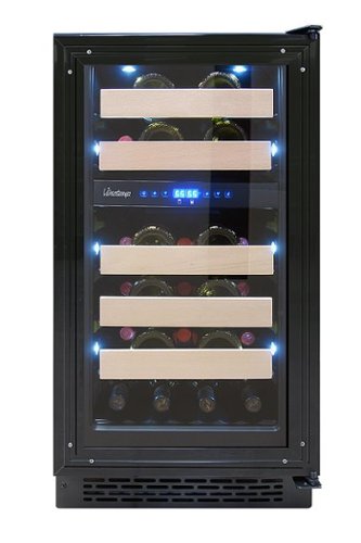 Photos - Wine Cooler Vinotemp - 18-Bottle Panel-Ready  - Black VT-18PR28