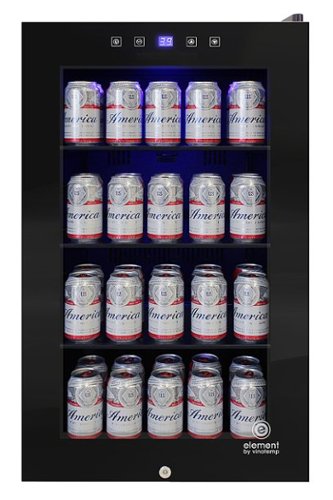 Vinotemp - 105-Can Beverage Cooler with Touch Screen - Black