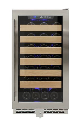 Vinotemp - Connoisseur Series 40 Single Zone Wine Cooler - Silver