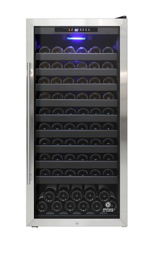 Photos - Wine Cooler Vinotemp - 114-Bottle Freestanding Single-Zone  - Silver EL-100