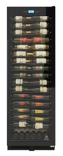 Vinotemp - 141-Bottle Single Zone Wine Cooler with Backlit Panel - Black