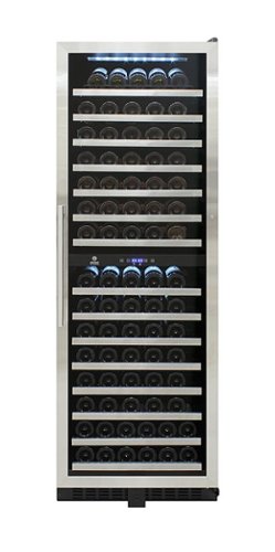 Photos - Wine Cooler Dual Vinotemp - 155-Bottle  Zone  - Silver EL-142SDST 