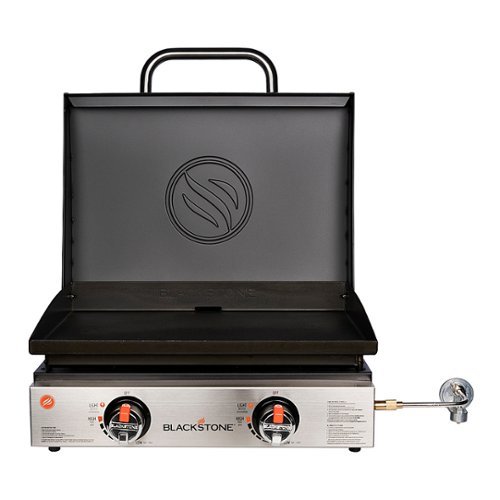 Blackstone - 22 In. Outdoor Countertop Griddle with stainless Steel Front - Black