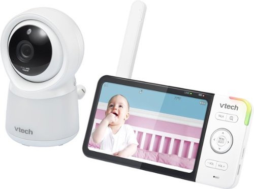 VTech Smart Wi-Fi Video Baby Monitor w/ 5” HC Display and 1080p HD Camera, Built-in night light, RM5754HD - White WORLDWIDE DELIVERY