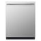 LG - STUDIO 24" Top Control Smart Built-In Stainless Steel Tub Dishwasher with 3rd Rack, QuadWash, True Steam and 40dBA - Stainless Steel-Front_Standard 