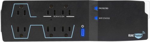 ELAC ProteK - 6 Outlet Smart Surge Protector with Alexa and Google Assistant Compatibility - Black