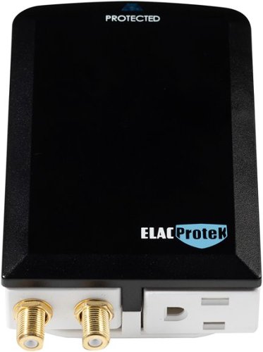 ELAC ProteK - 3 Outlet Surge Protector with RF Protection - Black